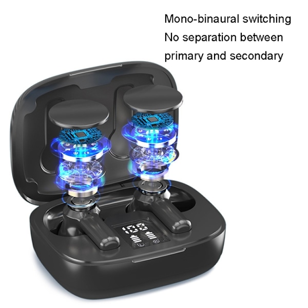 W30 TWS Digital Display Touch Sports Noise Reduction Bluetooth Hörlurar Vit