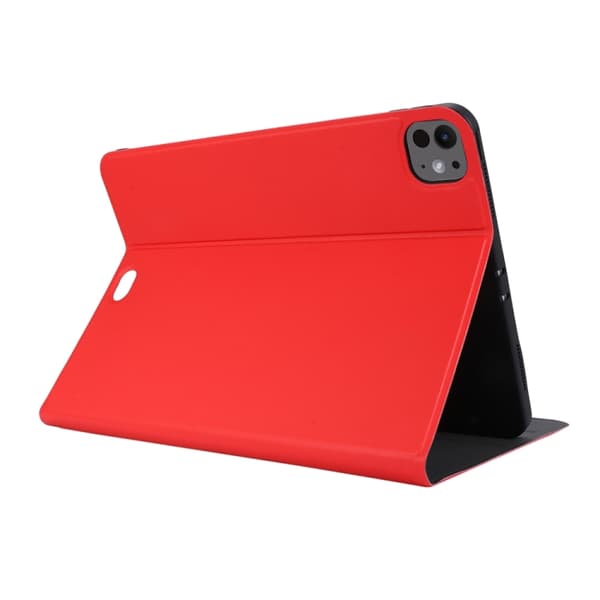iPad Pro 11 2024 Skal i Stretch Voltage Plain Läderfodral Röd