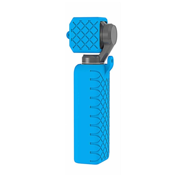 2 i 1 diamantstruktur silikonfodral set till DJI OSMO Pocket Blå