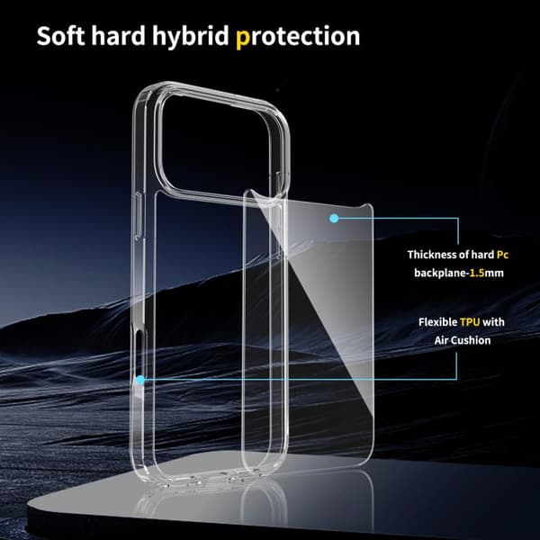 iPhone 17 Pro Scratchproof Acrylic TPU Skal Svart