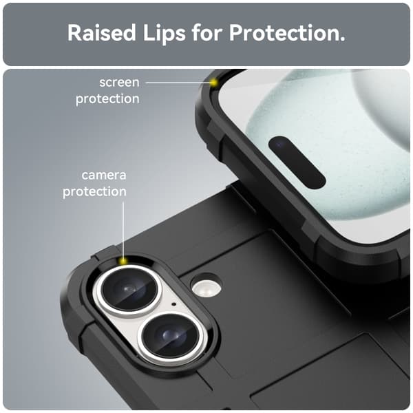 iPhone 16 Pro Full Coverage Shockproof TPU Skal - Hållbar och Skyddande Mobilskal Svart