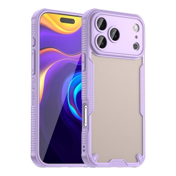 iPhone 18 Pro Max / iPhone 17 Pro Max Skal - Armor Glaze PC Hybrid TPU Purpur