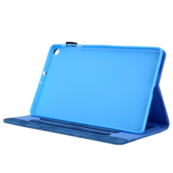Samsung Galaxy Tab A9+ / A11+ Läderfodral med Tygtextur Blå