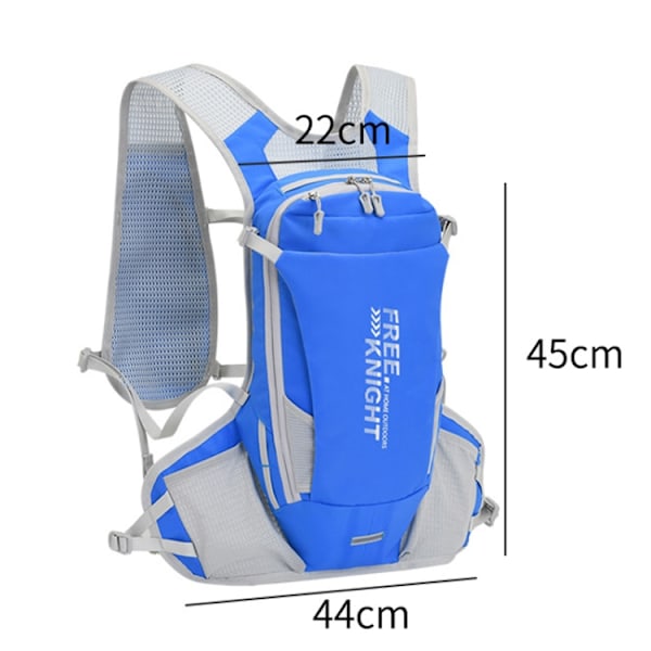 GRATIS KNIGHT FK0218S 12L Utomhus Cykel Vattenpåse Väst Vandring Vattenförsörjningsryggsäck Med 2L Drickpåse Blå