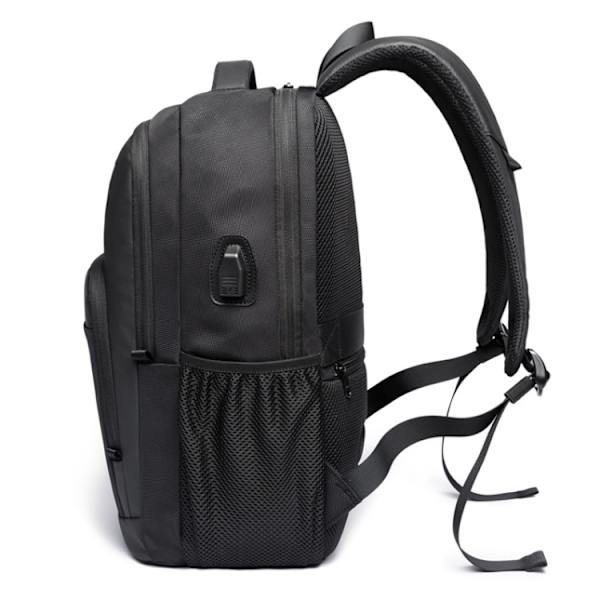BANGE BG-1921 Ryggsäck för studenter, vattentät affärsryggsäck för dator med extern USB-laddningsport Blå