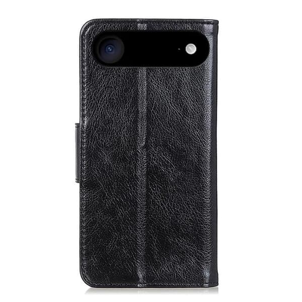 iPhone 17 Air Skal - Nappa-textur - Läder Svart