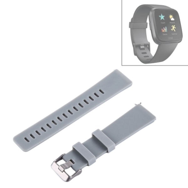 För Fitbit Versa / Versa 2 Simple Fashion Silicone Watch Band Grey
