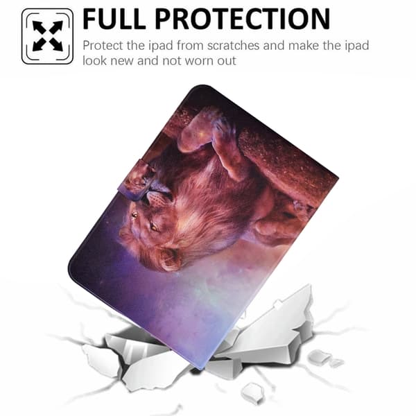 Samsung Galaxy Tab A7 Lite TPU Läderfodral Lejonkungen