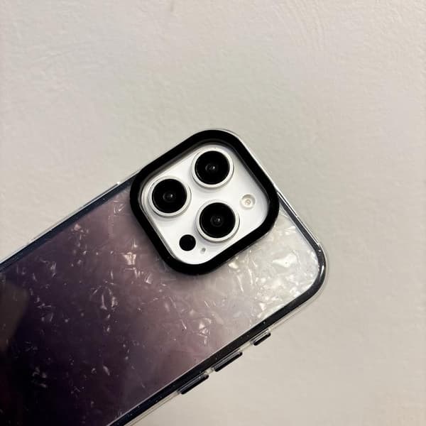 iPhone 16 Pro Skal med PC Linsering, Gradient och Textur – 3 1 Telefon Skal Orange