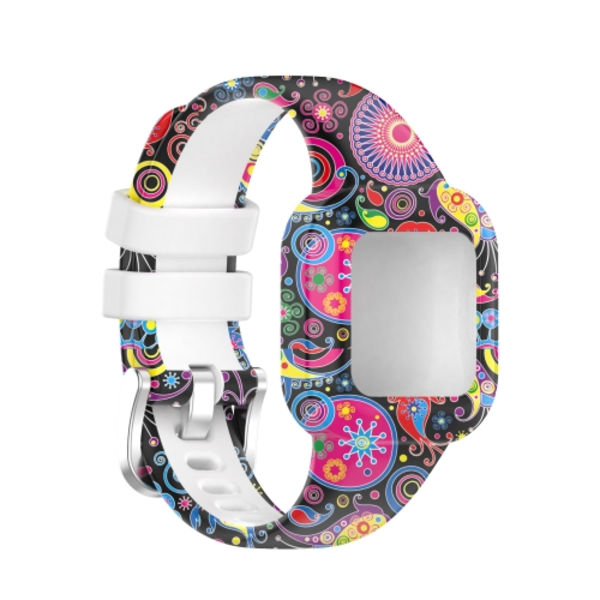 För Garmin Vivofit JR3 Silicone Printing Watch Band Peacock