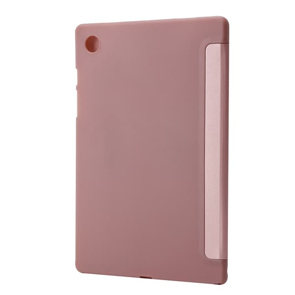 Samsung Galaxy Tab A8 10.5 (2021) Transparent Flip Case i PU-Läder Roséguld