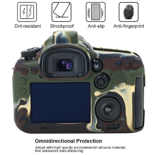 Mjukt silikonfodral för Canon EOS 7D Mark II Kamouflage