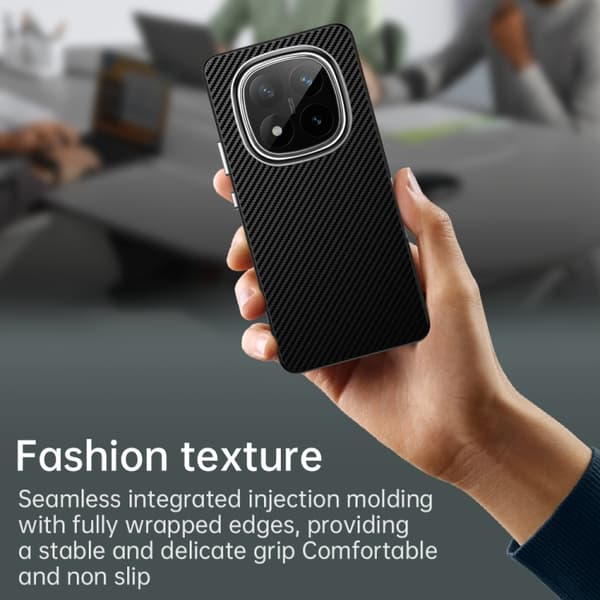 Redmi Note 14 Pro+ 5G - Kolfiber Series IMD Mobilskal Svart