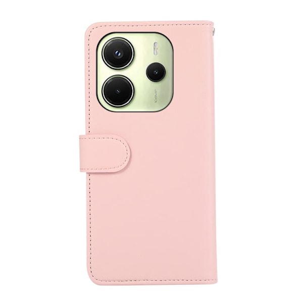 Redmi Note 14 4G - ABEEL Delikat Textur Splicing RFID Läderfodral Rosa