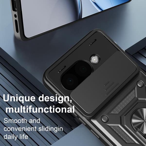 för Pixel 9a Skal med Glidande Kameraskydd - TPU+PC Design Grön