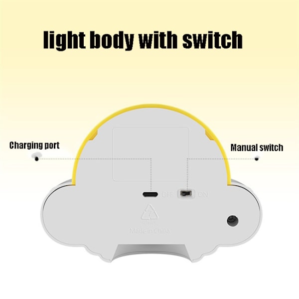 UFO Fjärrkontroll USB Laddning Nattljus Sängbords Smart Sensor LED Atmosfär Ljus(Rosa)
