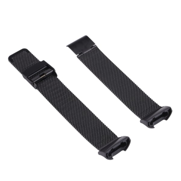 För Fitbit Charge 4 Double Insurance Buckle Milanese Watch Band Black