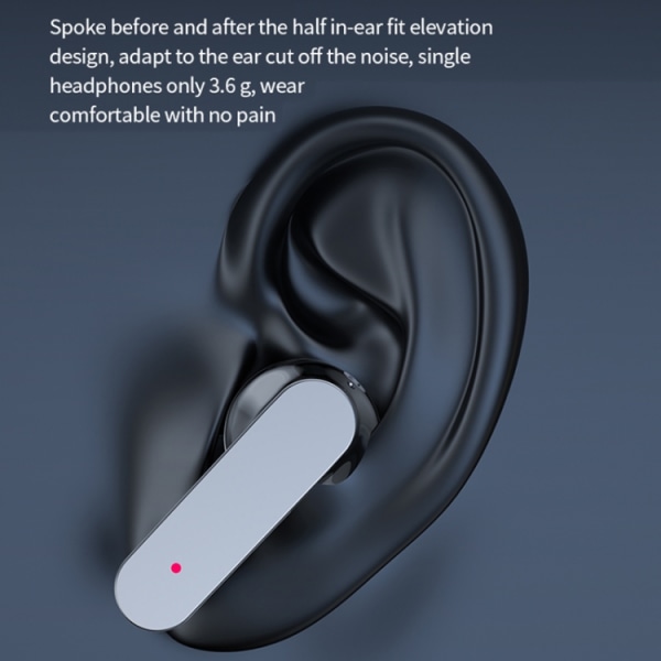 K30 Transparent Capsule Digital Display Touch Control Bluetooth-hörlurar Svart