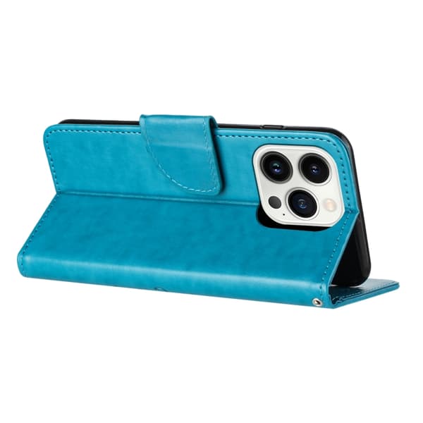 Redmi Note 14 5G - Flip Läderfodral med Fjärilsblomsterdesign Blå