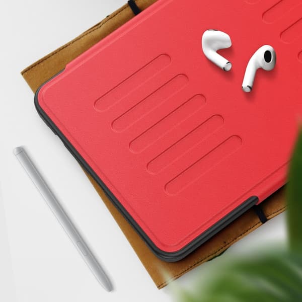 Samsung Galaxy Tab A9 / A11 Magnetiskt läderfodral Röd