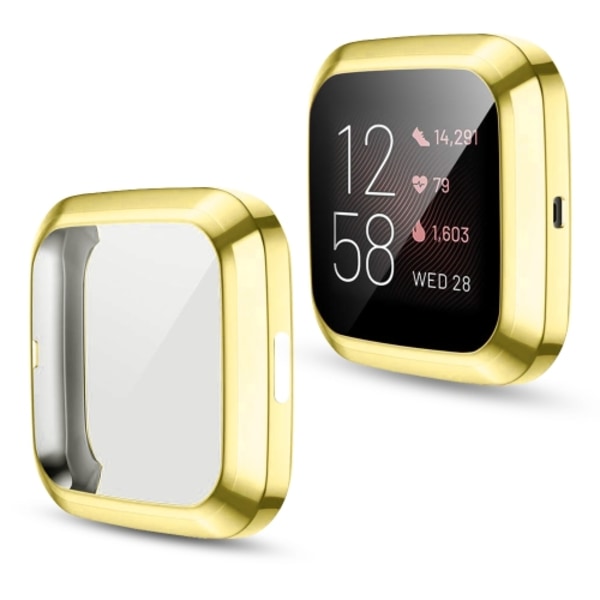 För Fitbit versa 2 Plating TPU All-inclusive Protective Shell Gold