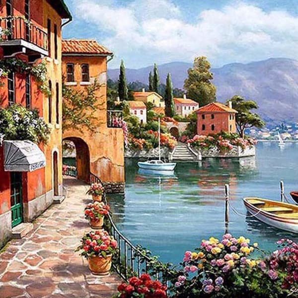 5D DIY Diamond painting - Seaside Scenery