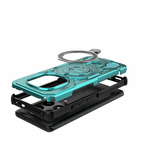 Redmi Note 14 Pro+ 5G Global - J-20 Solid Färg MagSafe Magnetisk TPU+PC Mobilskal Blå sjön