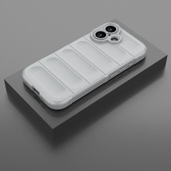iPhone 17 Skal med Magic Shield TPU + Flanell Grå