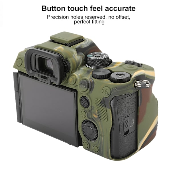 Mjukt silikonfodral för Sony ILCE-7RM5 / Alpha 7R V Kamouflage