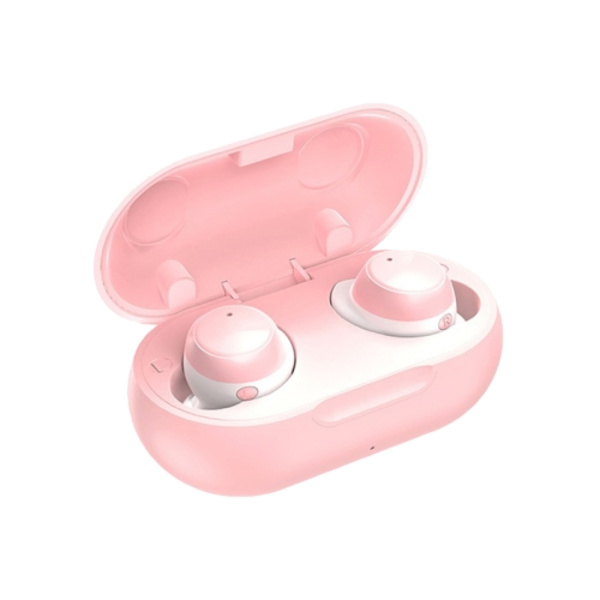 TWS-22 Bluetooth 5.0 In-Ear Sport Vattentät Brusreducerande Touch Control Mini Hörlurar Rosa