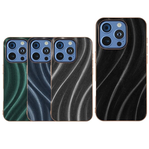 iPhone 16 Pro Max Nano Elektropläterad Galaktisk Mönster Skyddande Skal Grå