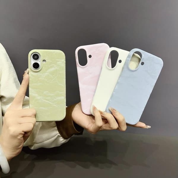 iPhone 16 Pro Velvet Läderfodral - Halv täckning Skal Blå