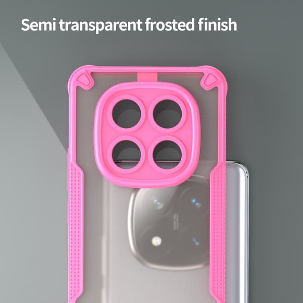 Redmi Note 14 Pro+ 5G - Armor Glaze PC Hybrid TPU Mobilskal Rosa