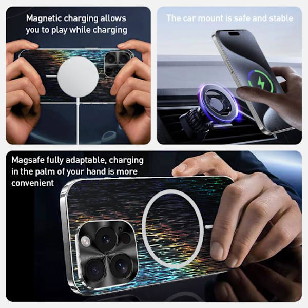 iPhone 16 Pro Max Dazzling Akryl Stötsäker MagSafe Skal Grön