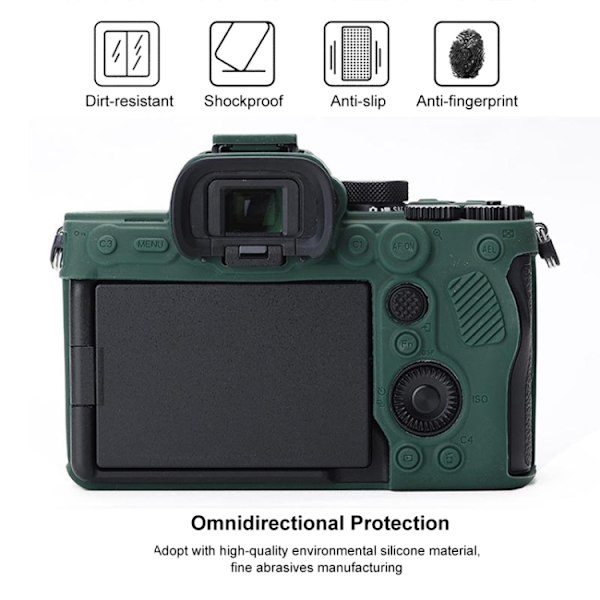 Mjukt silikonfodral för Sony A7 IV Grön
