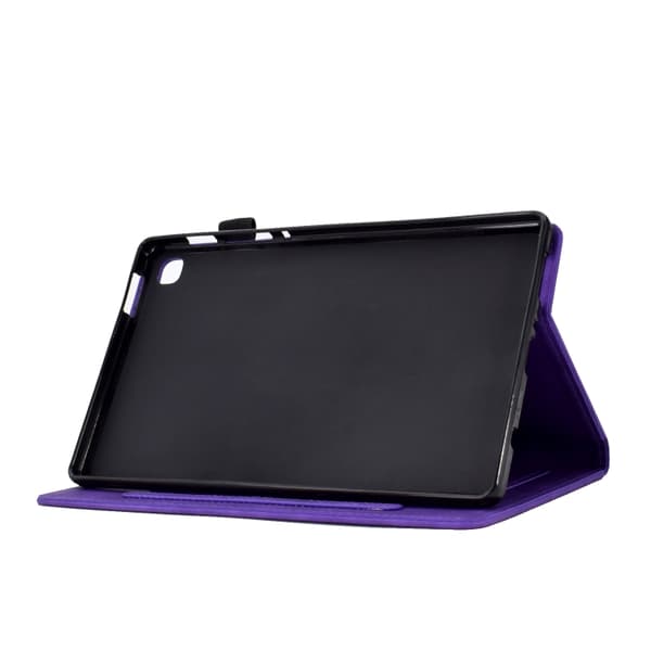Samsung Galaxy Tab A7 Lite Prägad Läderfodral Lila