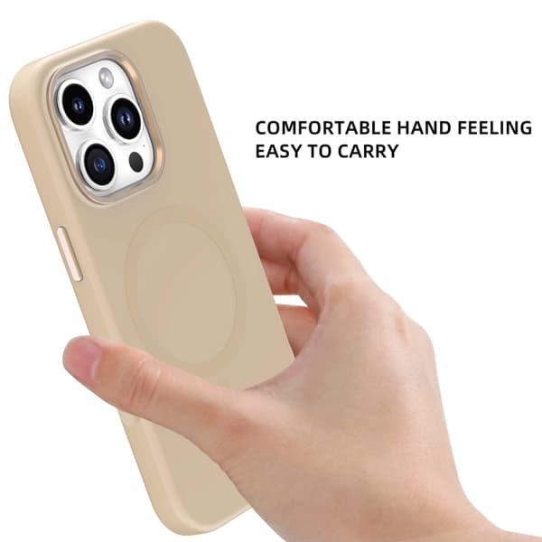 iPhone 16 Pro Max Mutural Karen Series Liquid Silicone MagSafe Magnetisk Skal Ökenguld
