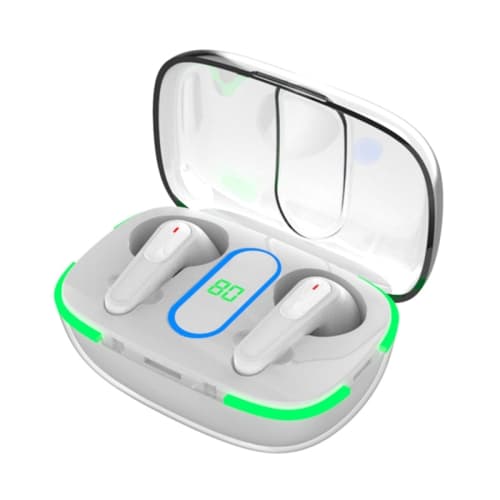 Pro 70 Intelligent Digital Display V5.3 Bluetooth-hörlurar Trådlös laddning Vit