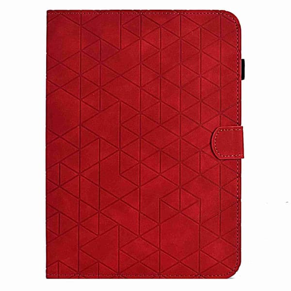 Samsung Galaxy Tab S7/S8 Rhombus TPU Läderfodral Röd