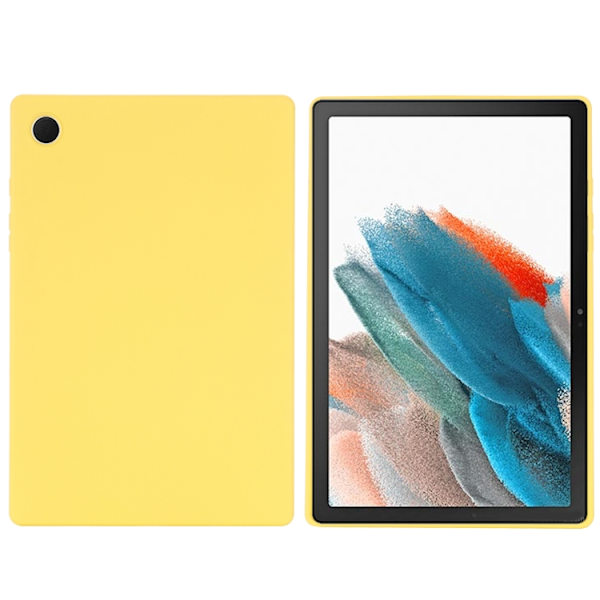 Samsung Galaxy Tab A8 10.5 (2021) Solid Färgad Silikon Stötsäker Tabletfodral Gul