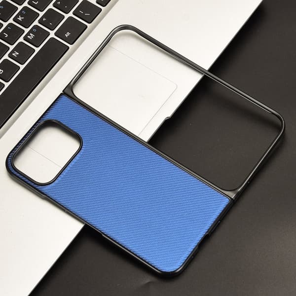 för Pixel 9 Pro Fold Skal i PU-läder och PC - Elegant och skyddande mobilskydd Blå