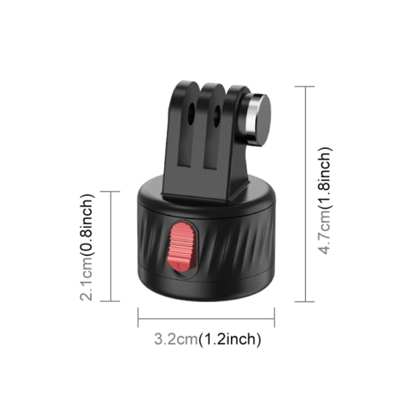 Actionkamera 1/4 tums magnetisk basadapter