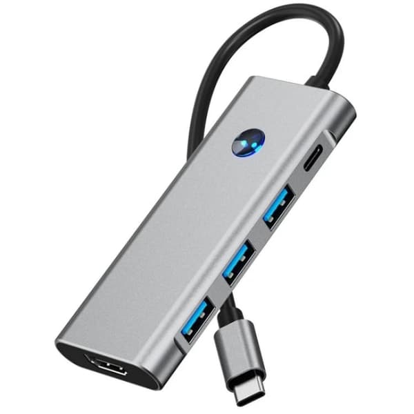 2425 7-i-1 Type-C Hub med USB 3.0, PD 100W och 4K HD Adapter för Laptops