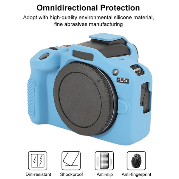 För Canon EOS R100 Glansigt Mjukt Silikon Skyddande Fodral Blå