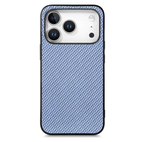 iPhone 17 Pro Skal - kolfibertextur och läder Blå