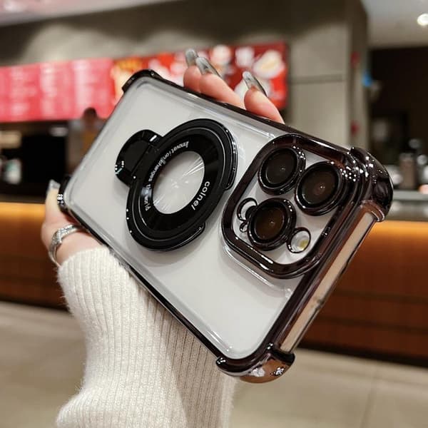 iPhone 16 Pro Skal med MagSafe och Stötskydd - Space Shield Design Svart