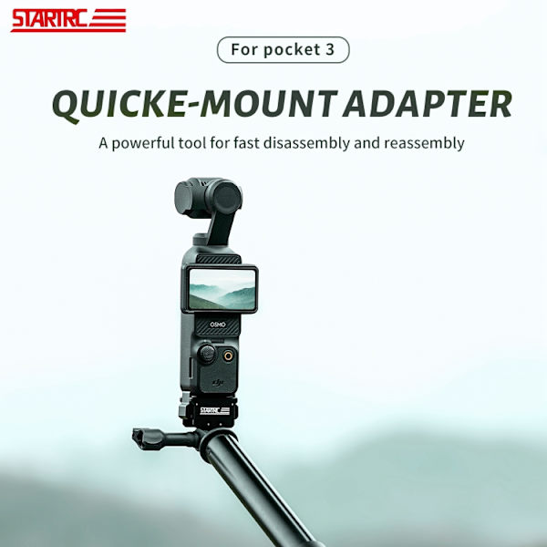 STARTRC Snabbmonteringsadapter förlängningsfäste för DJI Pocket 3