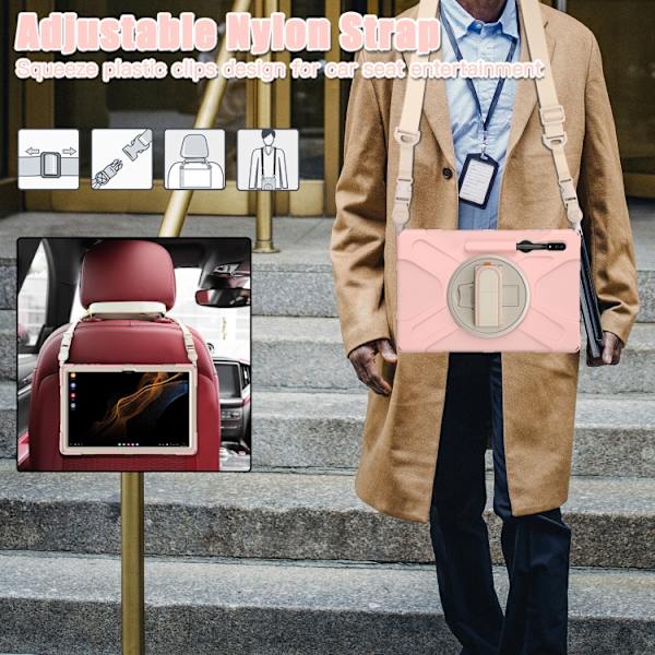 Samsung Galaxy Tab S8 Ultra Silikon + PC Tabletfodral Rosa