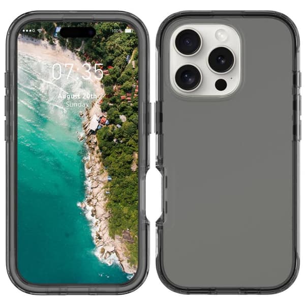 iPhone 16 Pro Max Shockproof Klar Gradient PC + TPU Skal Svart