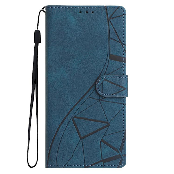 Redmi Note 14 Pro 4G - Triangulärt Prägling Läderfodral Blå
